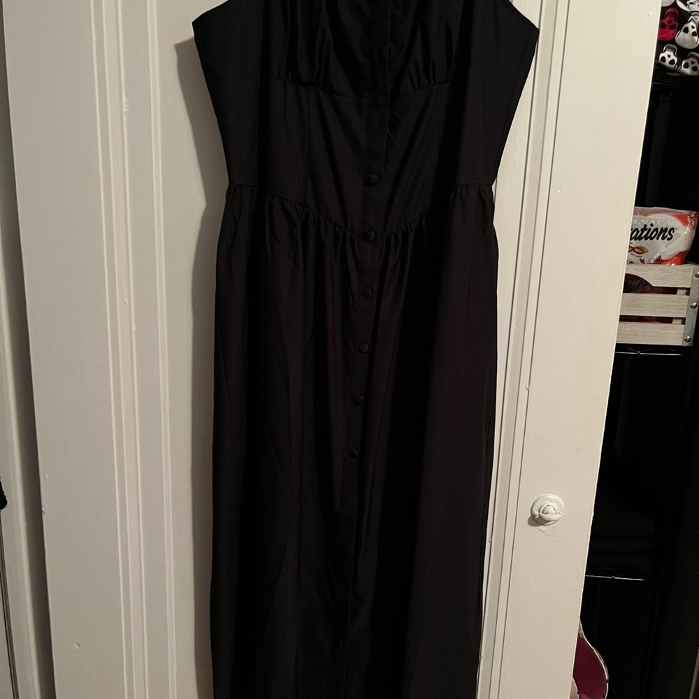 RIHOAS Black Strapless Dress